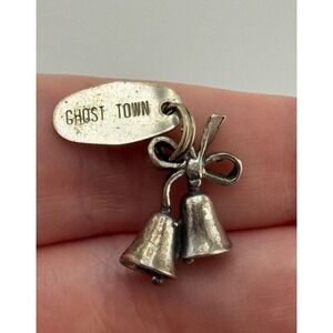 Vintage Ghost Town Souvenir Sterling Silver Bell Shaped Charm